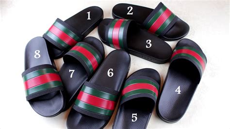 fake gucci flip flops slides|gucci knockoff slides for men.